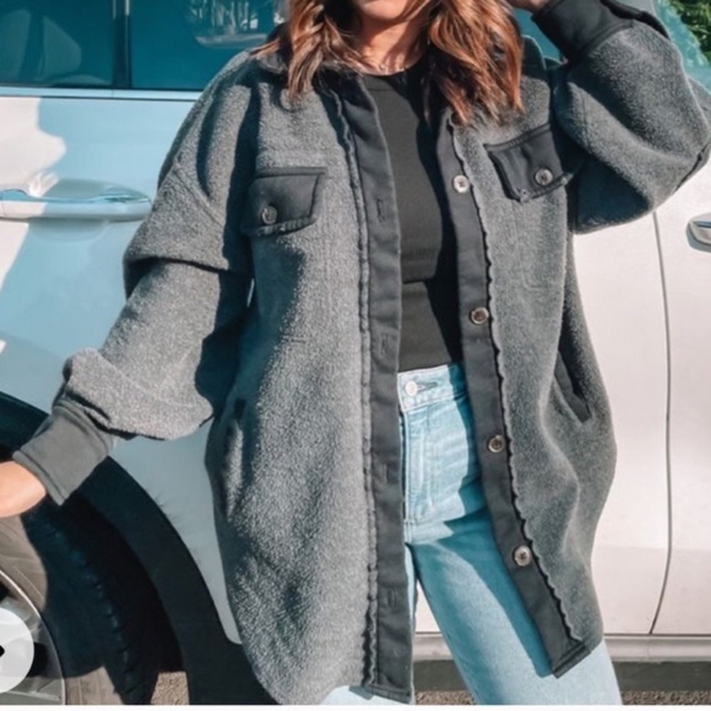 Free People Ruby Jacket in Eucalyptus Oak